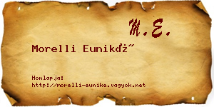 Morelli Euniké névjegykártya
